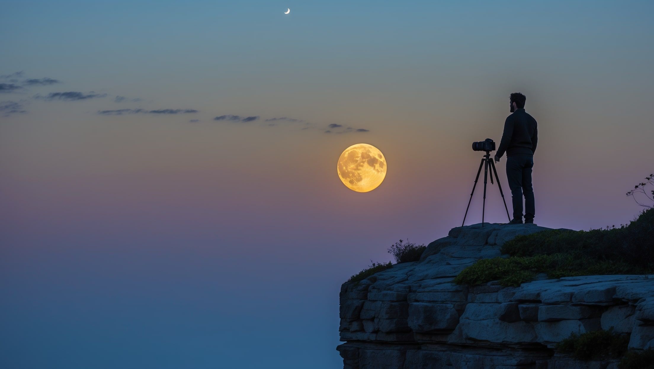 Hur man fotograferar en månuppgång?