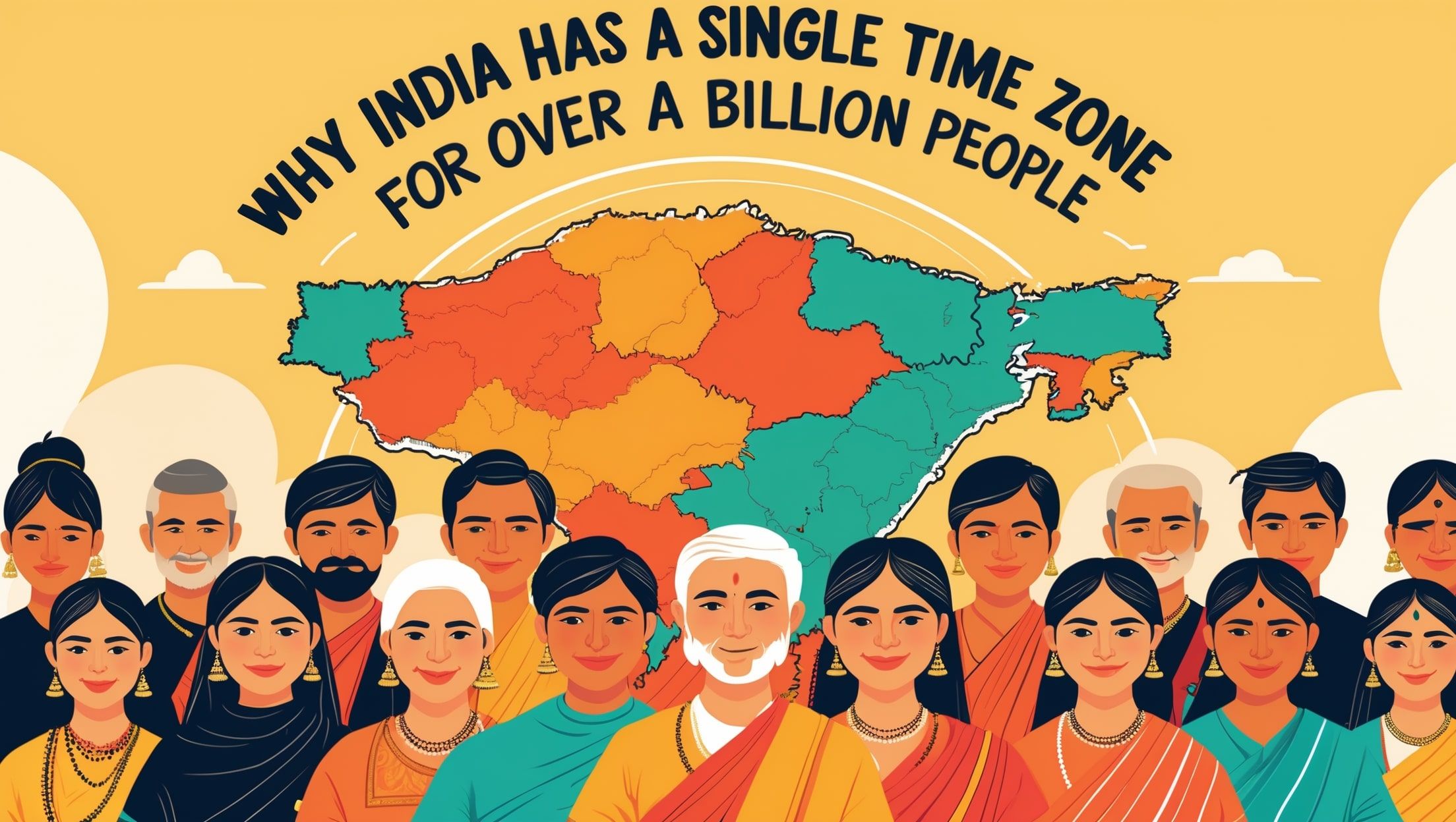 Varför har Indien en enda tidszon för över en miljard människor?